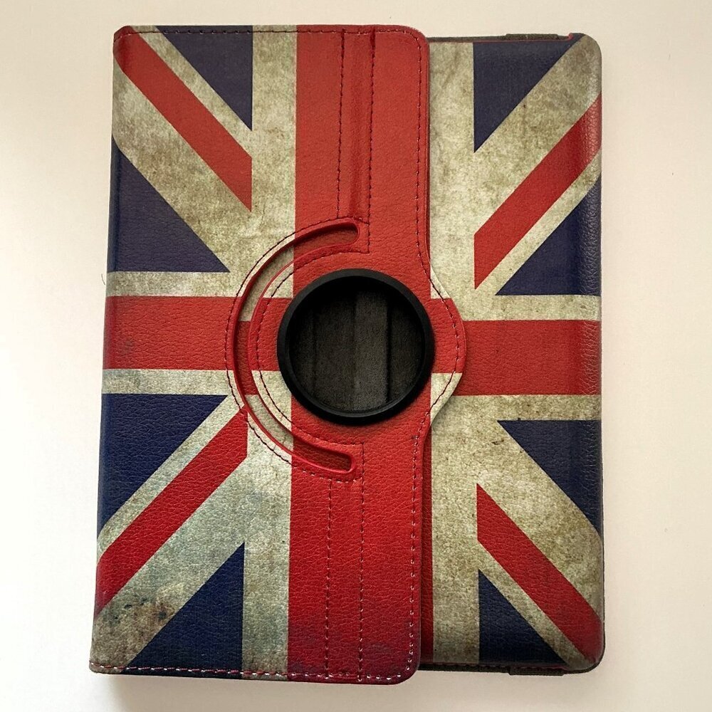 BRITISH FLAG APPLE IPAD 2/3/4 ROTATING CASE COVER